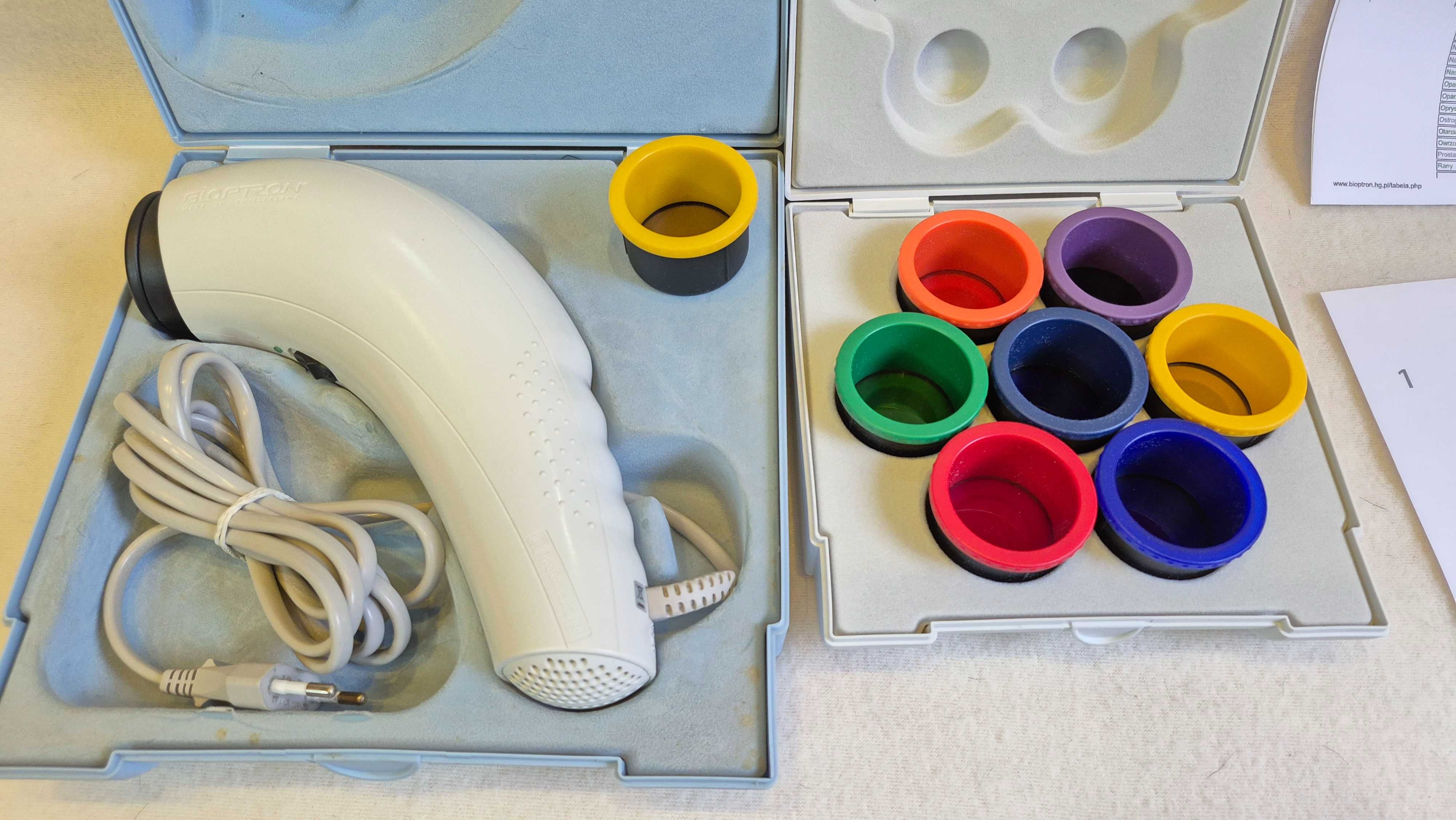 Lampa Bioptron Compact III Kolory Filtr Fuleren Statyw Zepter