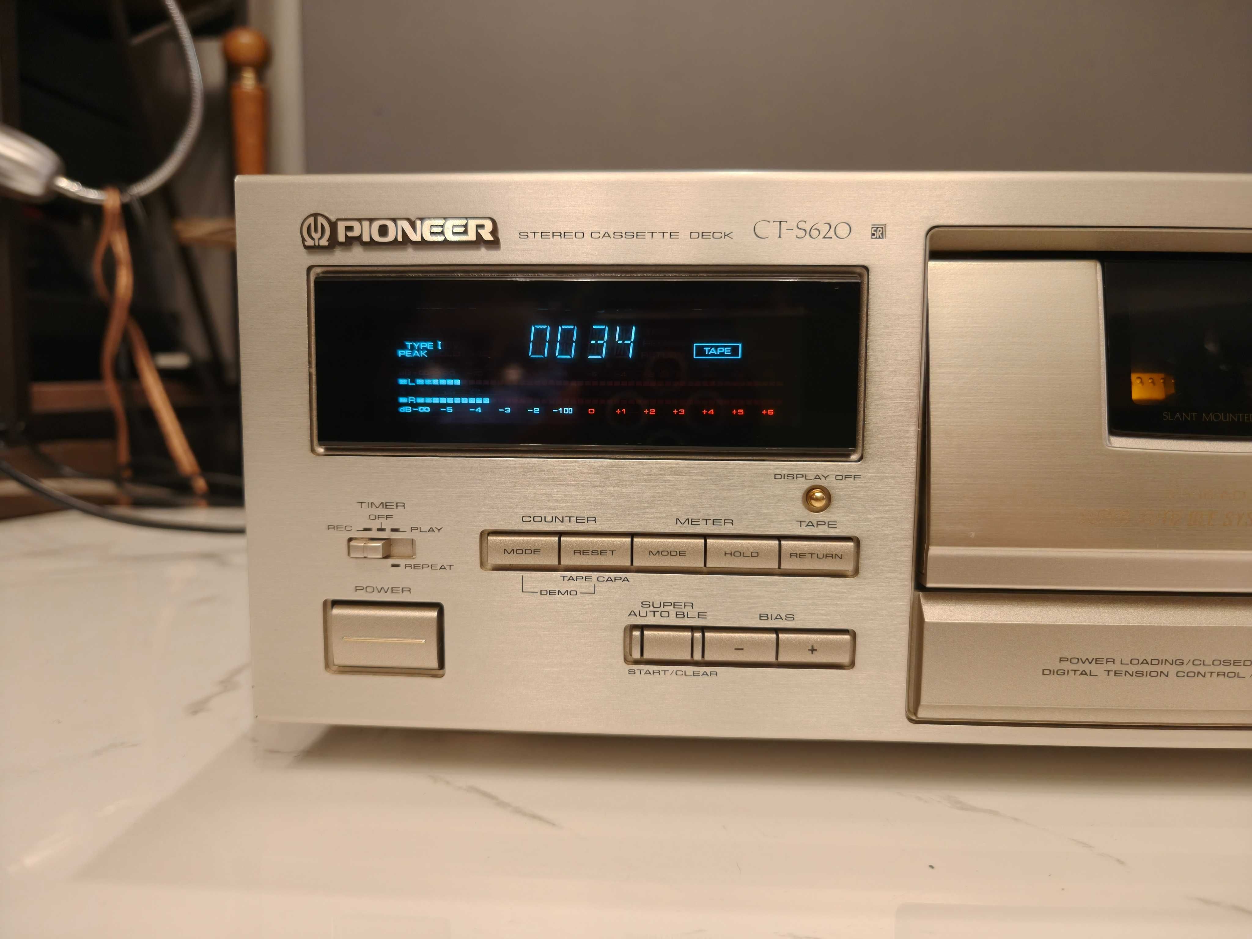 PIONEER CT-S620 Srebrny Szampański Deck 3 głowicowy ! TOP model