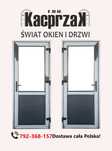 DRZWI Kacprzak 100x200 Drzwi ZEWNĘTRZNE PCV Sklepowe Antracyt