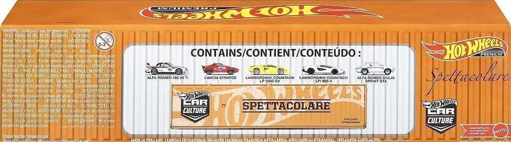 Hot Wheels Contentor Spettacolare set de 5 carros