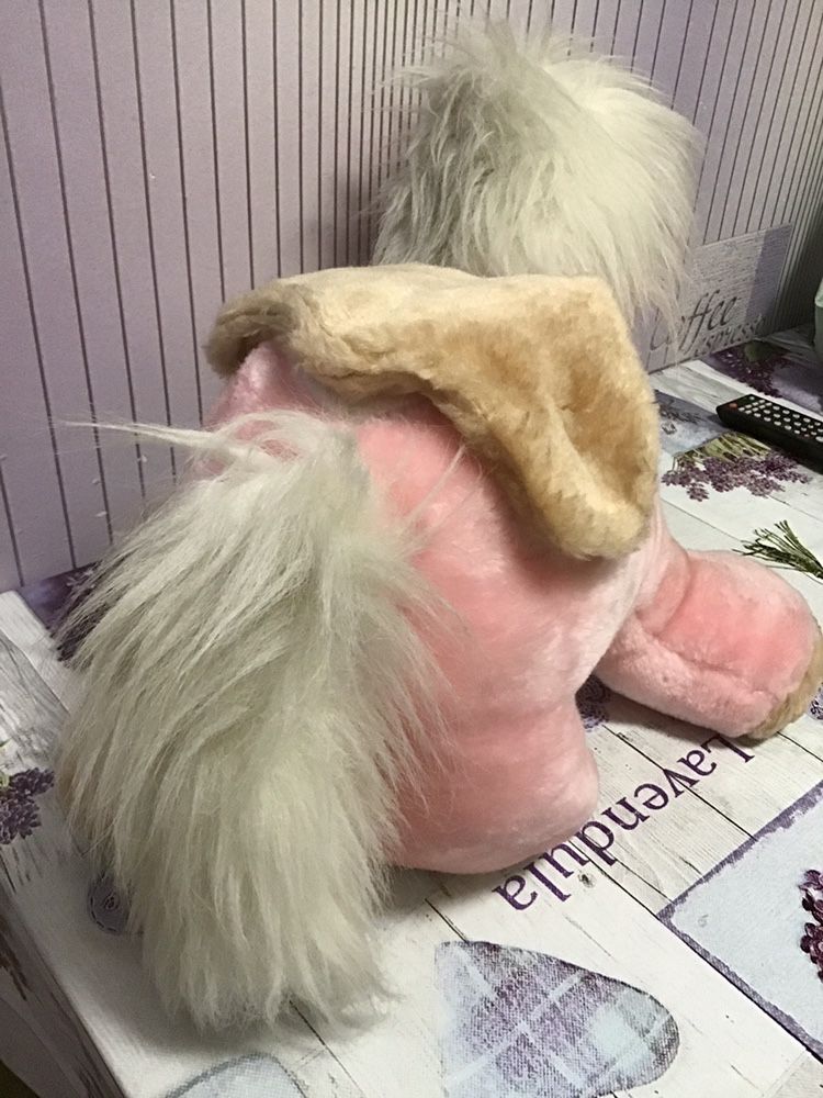 Коник рожевий великий поні мяка іграшка лошадка