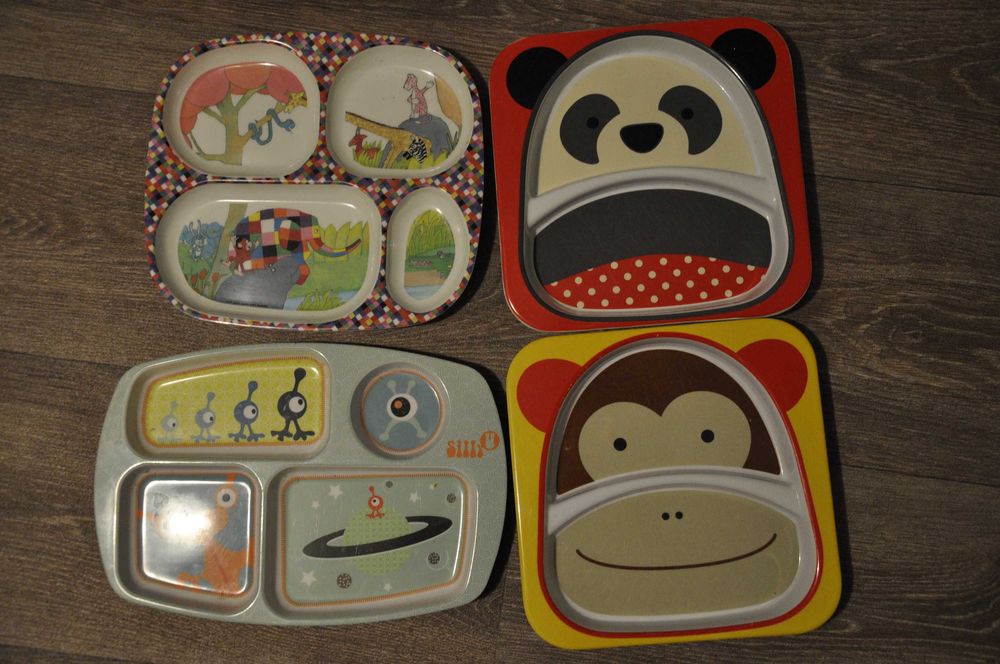 Talerzyki z przegródkami Bobas lubi wybór 4 sztuki