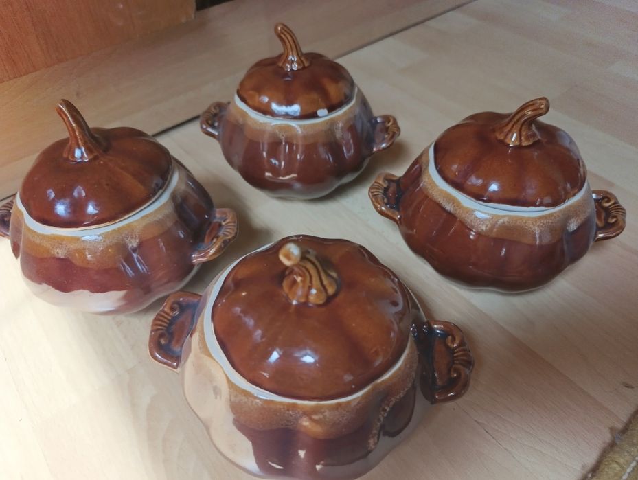 Керамічні горщики для запікання — набір 4 шт.