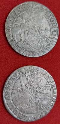Stare srebrne monety ort, szóstak, trojak, półtorak