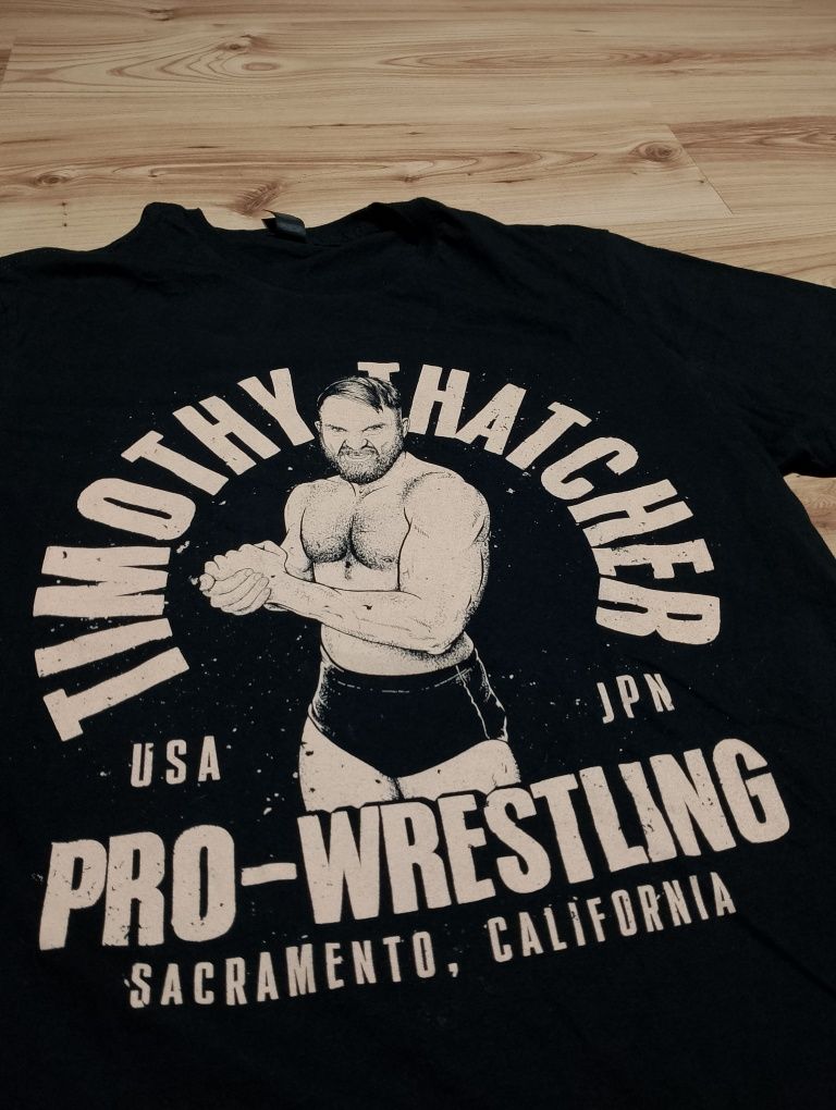 Czarna Koszulka Timothy Thatcher Pro Wrestling Zapasy