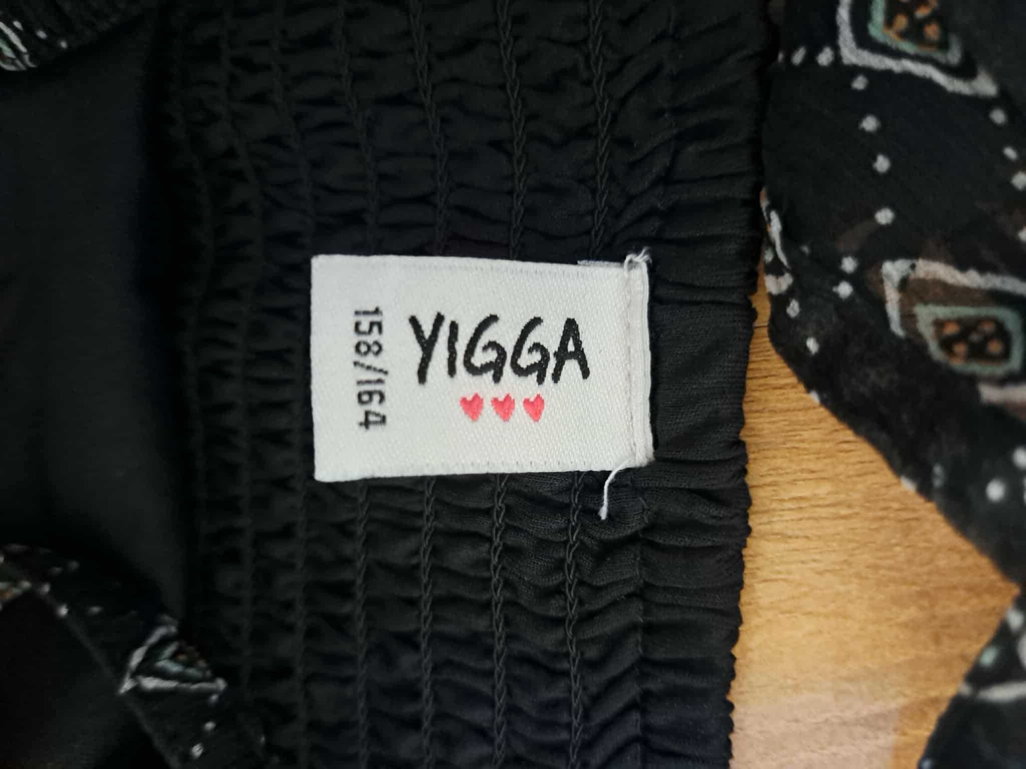 Sukienka maxi Yigga czarna wzorzysta ramiączka rozmiar 158/164