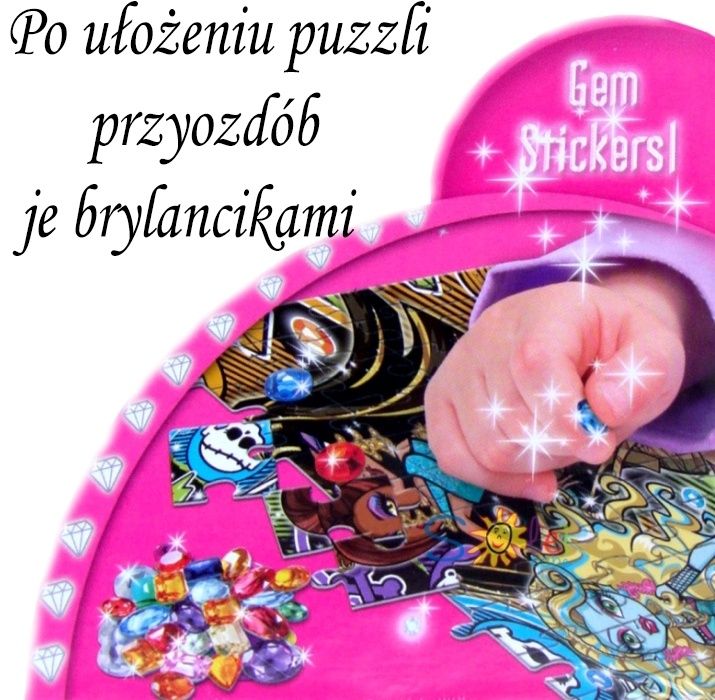 Monster High puzzle z klejnotami Clementoni 200 elementów puzle MH
