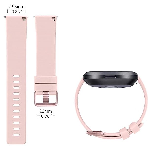 Opaska / Pasek Braders do Fitbit Versa / Versa 2 / Versa Lite pudrowy