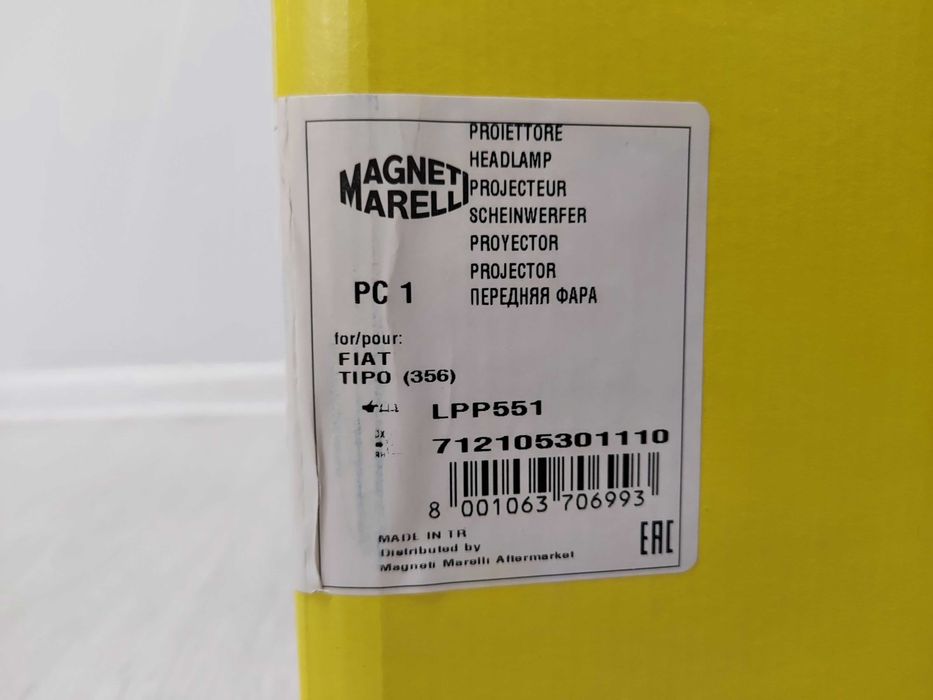 Fiat Tipo II 16-lampa Reflektor prawy 7PIN EU elektryczny oryginalny