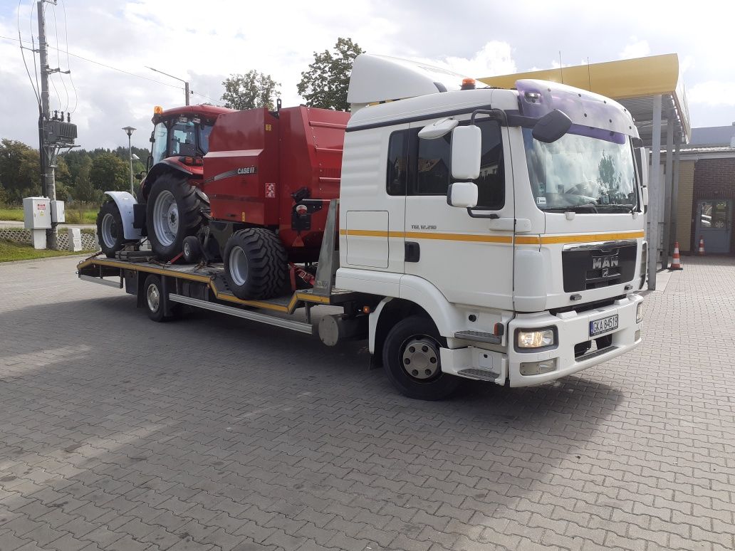 TANI transport maszyn rolniczych budowlanych pomoc drogowa laweta