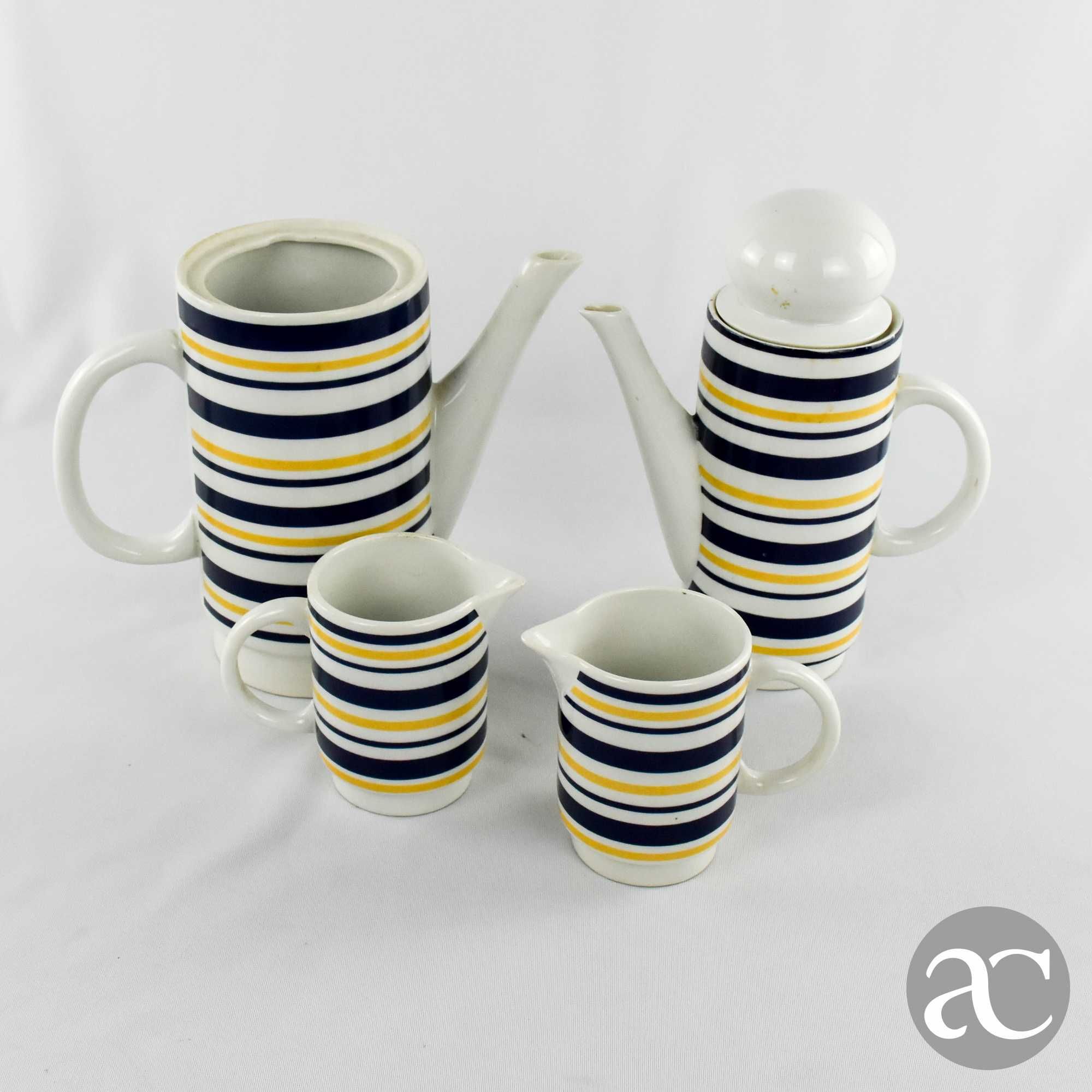 Conjunto de 2 bules + 2 leiteiras Porcelana Artibus, Art Déco