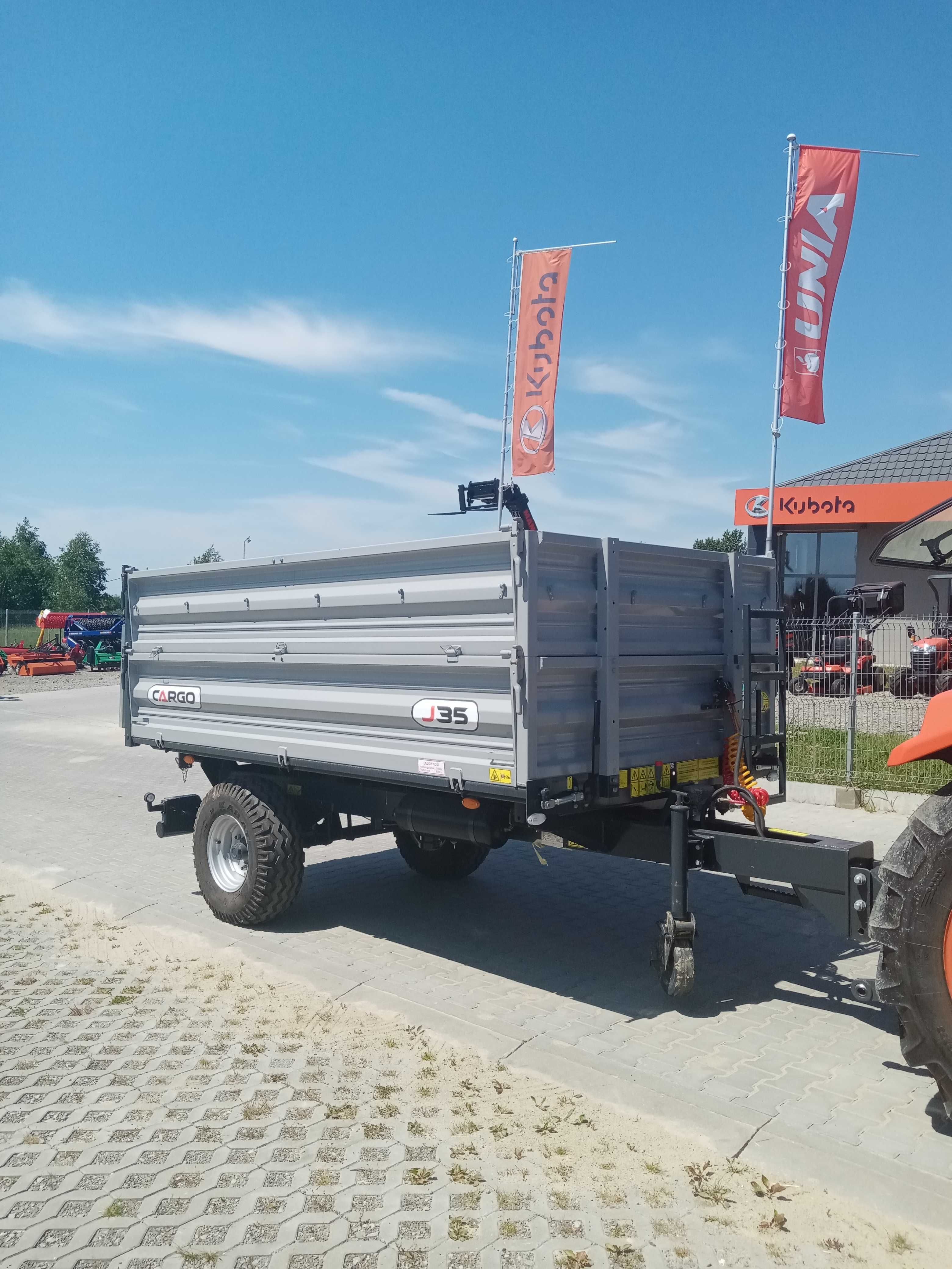 Przyczepa rolnicza i komunalna jednoosiowa Cargo J35 (Wyprzedaż)