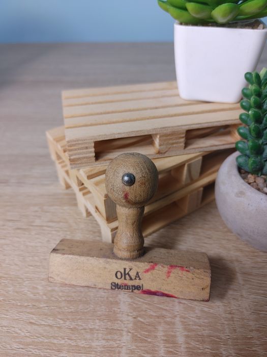 Prezydium Zjednoczenie Polskie Stara pieczątka stempel biurowy drewno