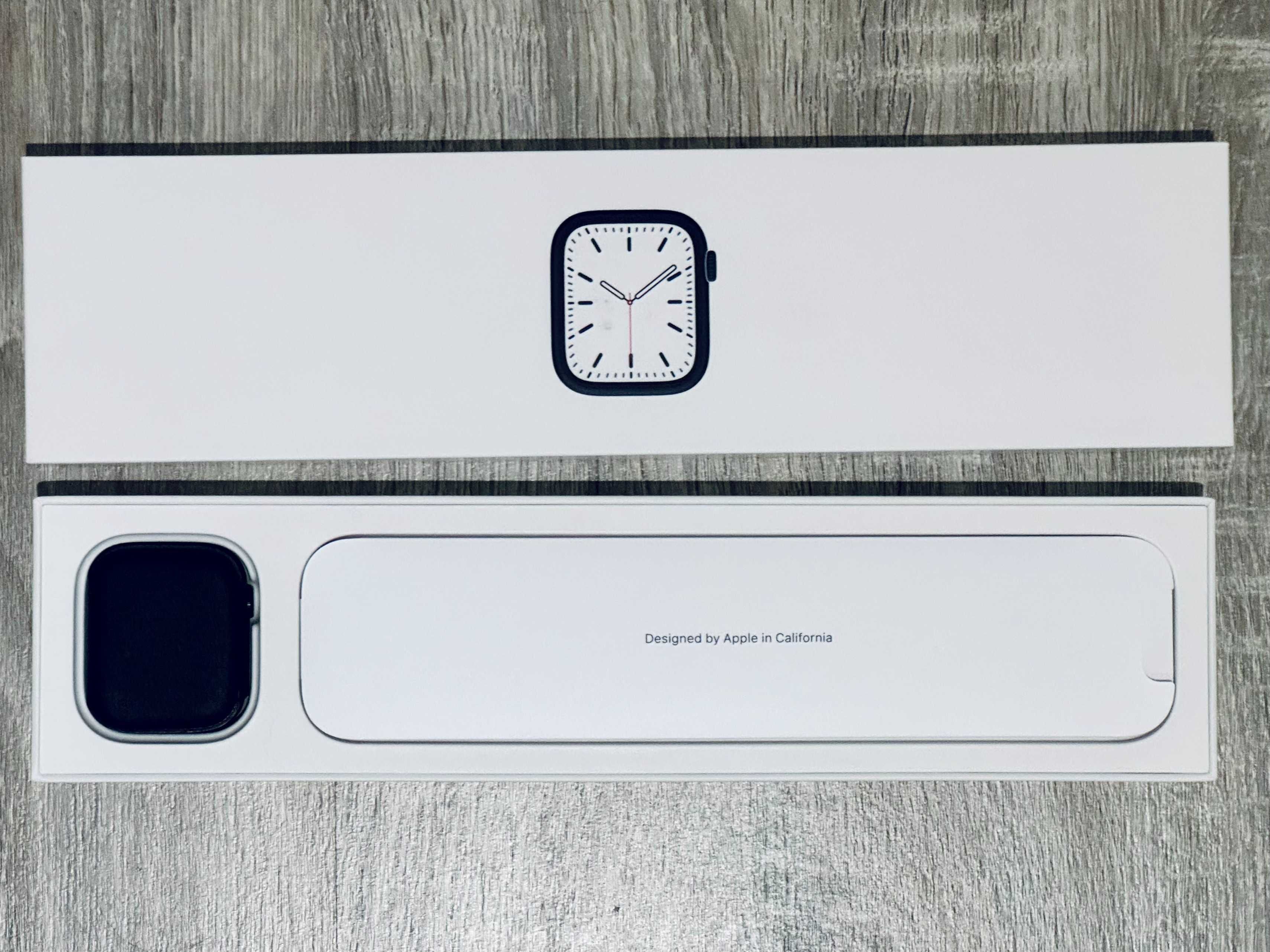 Apple Watch Series 7 GPS, 45 mm, alumínio meia-noite - caixa original
