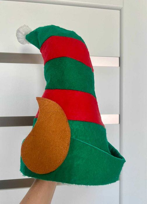 Карнавальная шапка колпак Эльфа Гнома с ушками