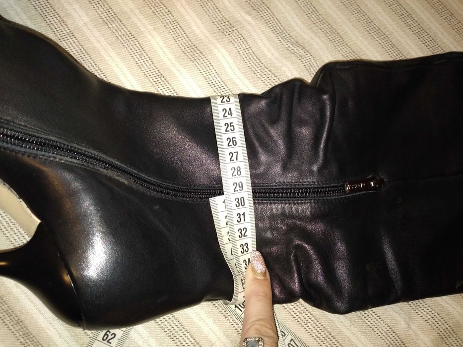 Кожаные демисезонные сапожки