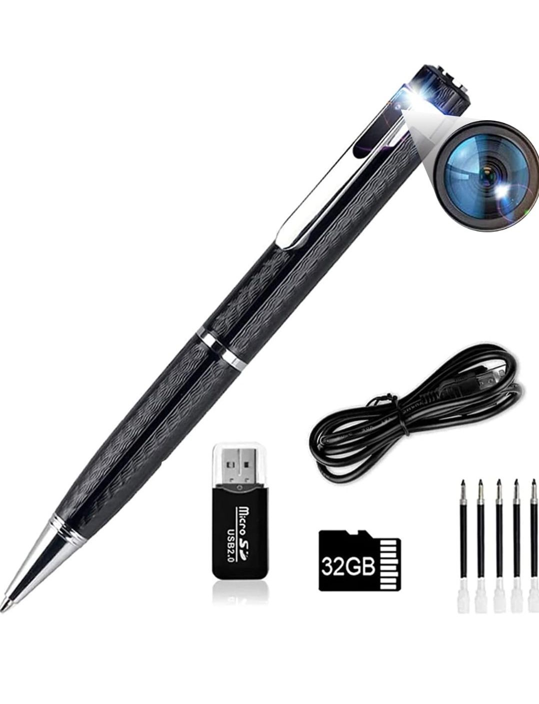 Скрытая ручка-камера Spy Pen Camera HD 1080P для бизнеса и конференций