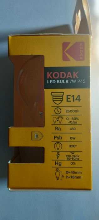 Kodak LED E14 zamiennik 60W Tradycyjnej Żarówki