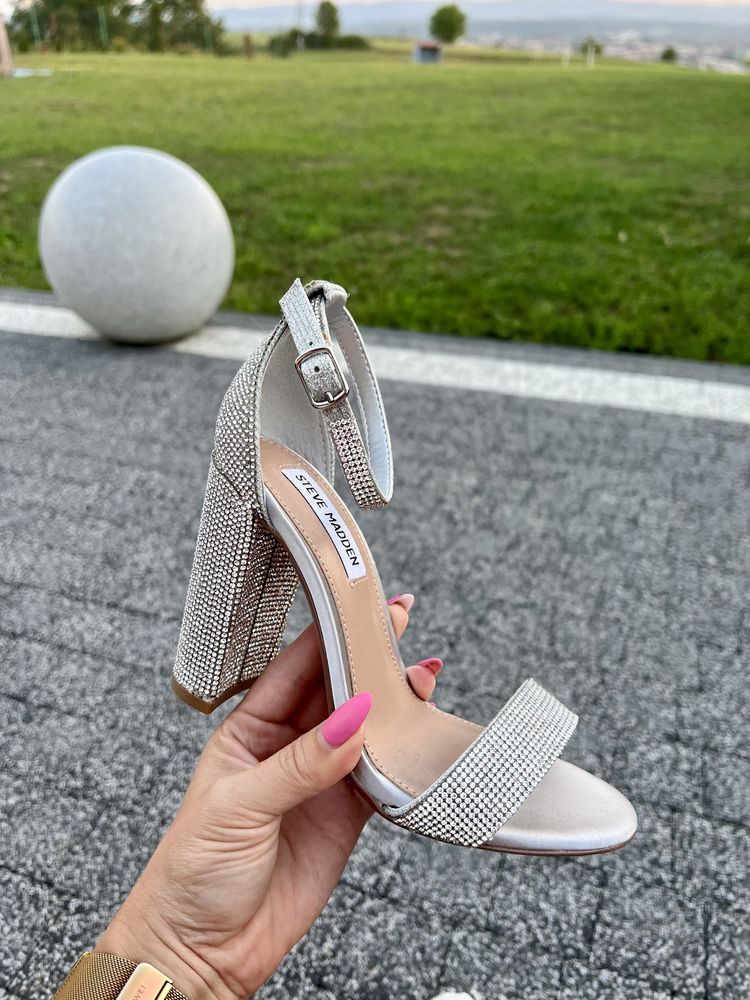 Sandały szpilki Steve Madden Crystal cyrkonie cudo 36 wesele imprezy