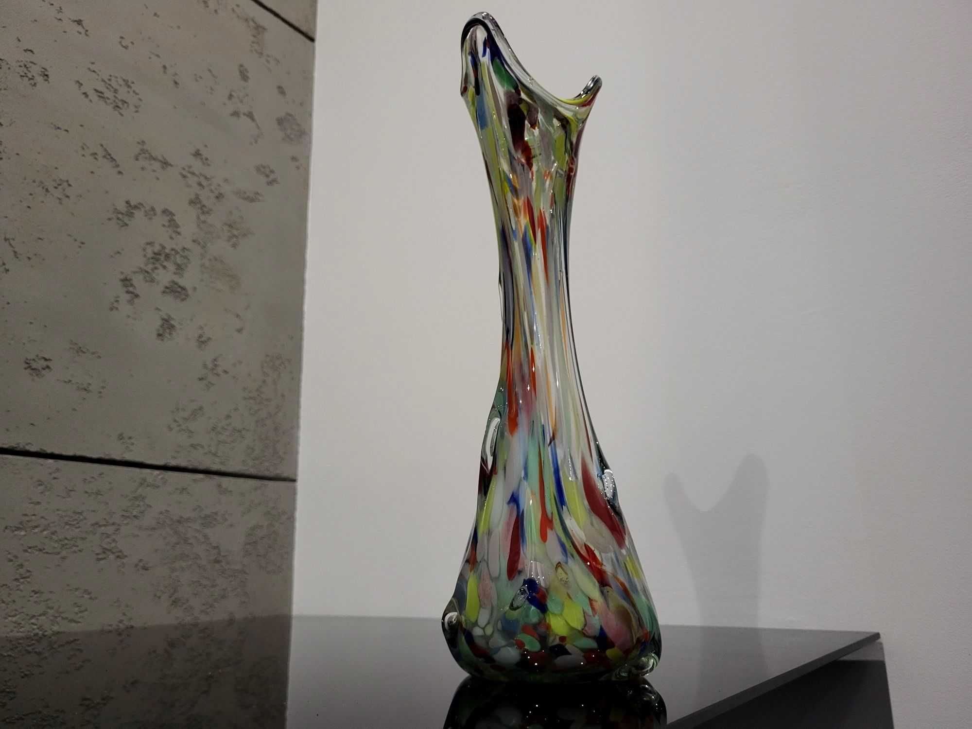 Piękny duży wazon SĘKACZ kolorowy VINTAGE PRL prezent