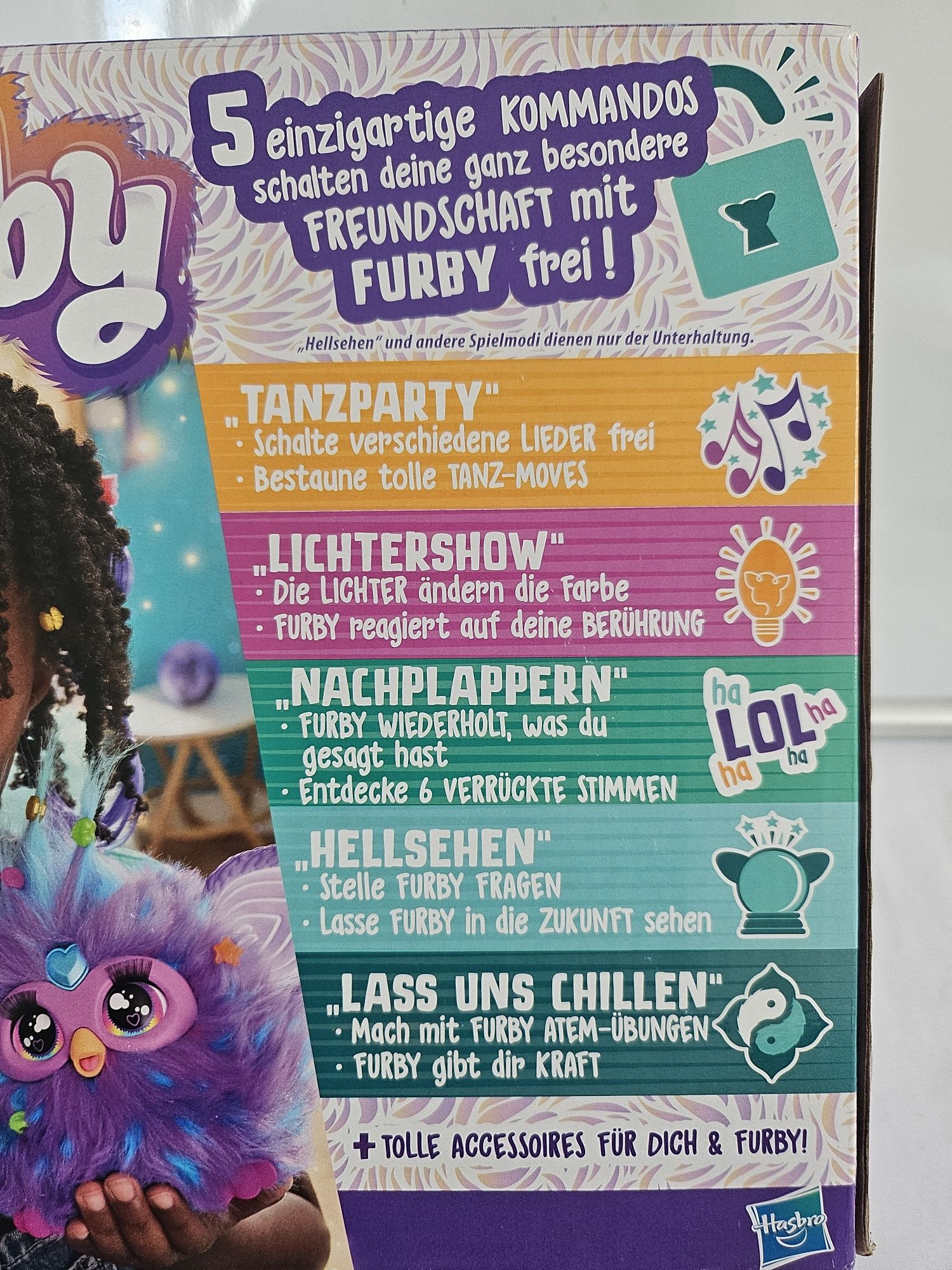 Interaktywna zabawka fioletowy Furby duży pluszowy Hasbro