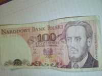 Banknot 100 zł z 1986 r. seria SC