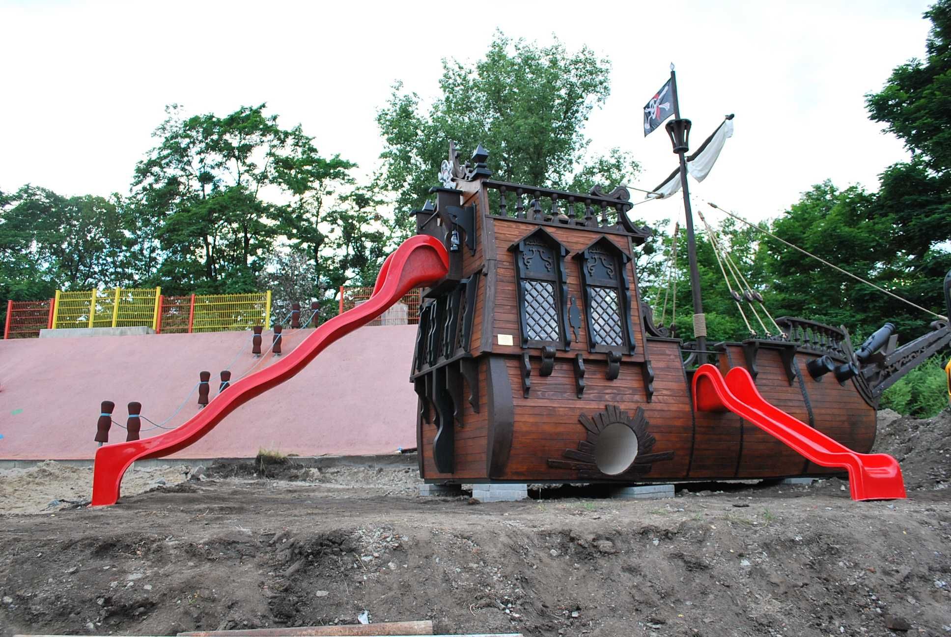Statek piracki - drewniany plac zabaw - PZ14 ! Dla dzieci!