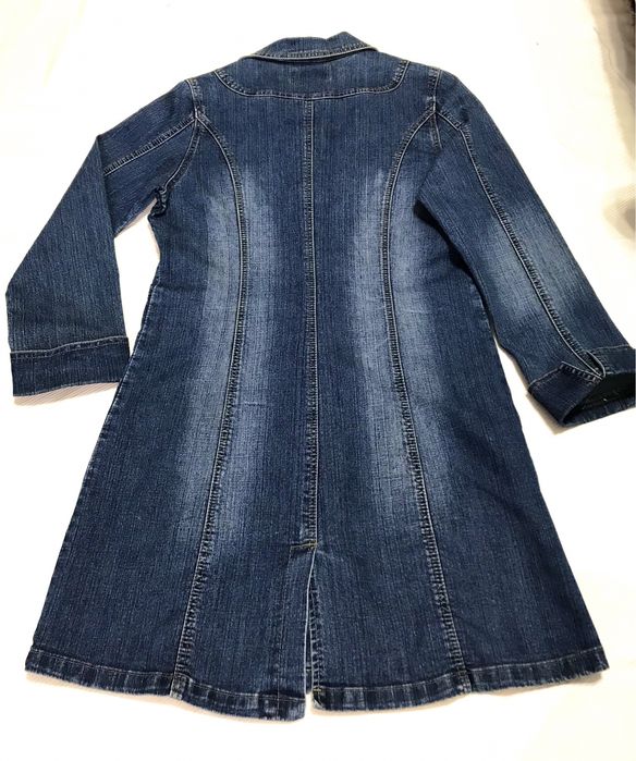 Тренч жіночий демісезонний джинсовий з поясом