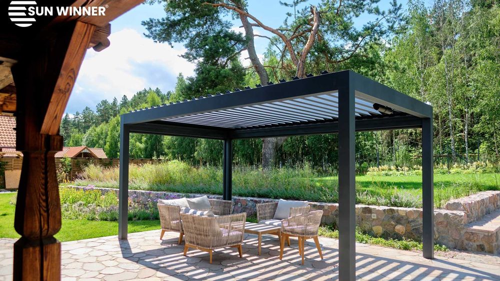 Pergola lamelowa tarasowa bioklimatyczna