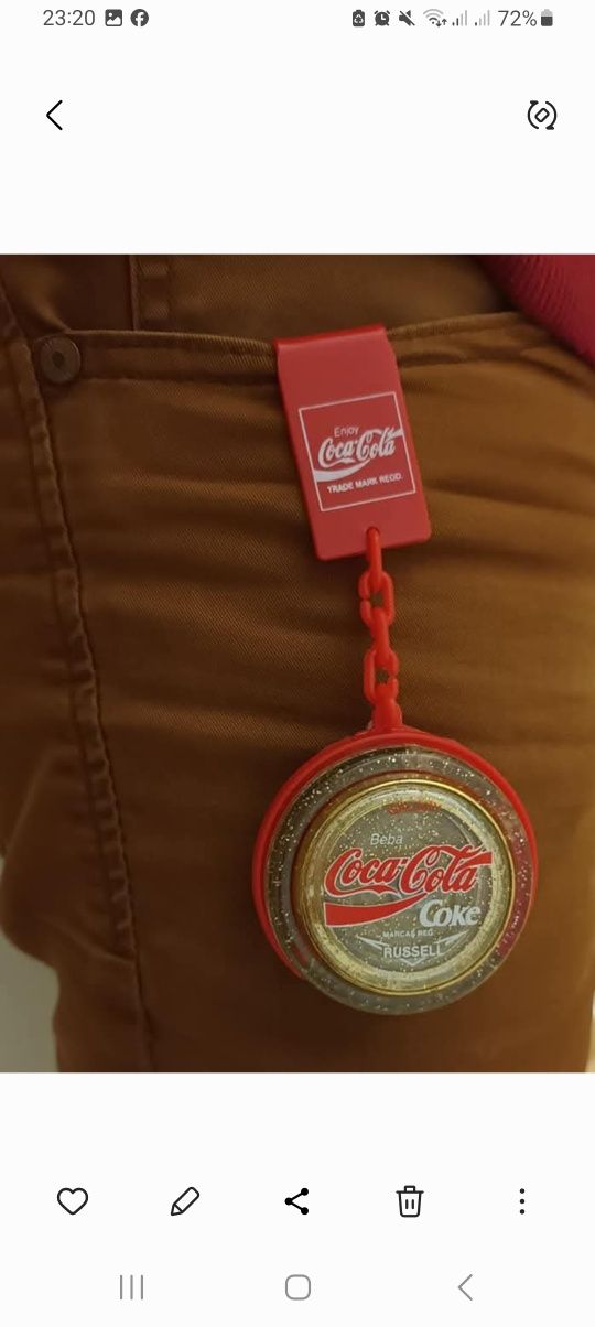 Yoyo com suporte ver fotos  Antigo e raro coca cola Russell