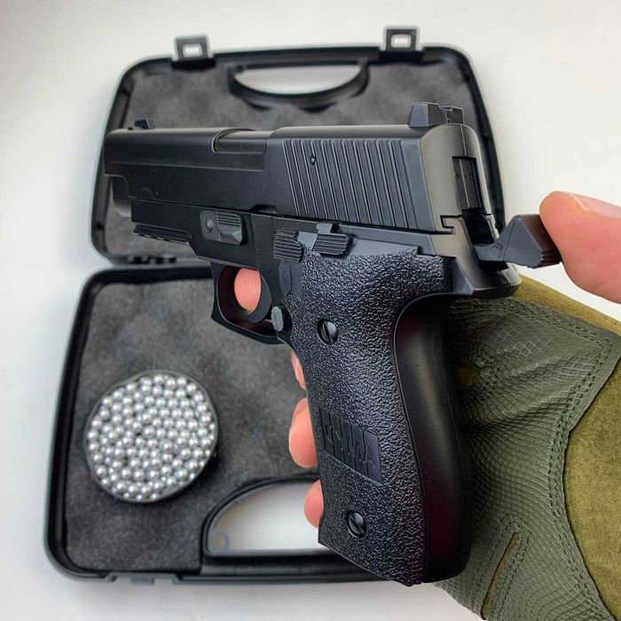 Металевий пістолет Sig Sauer на пулях 6мм для дітячий залізний Іграшка