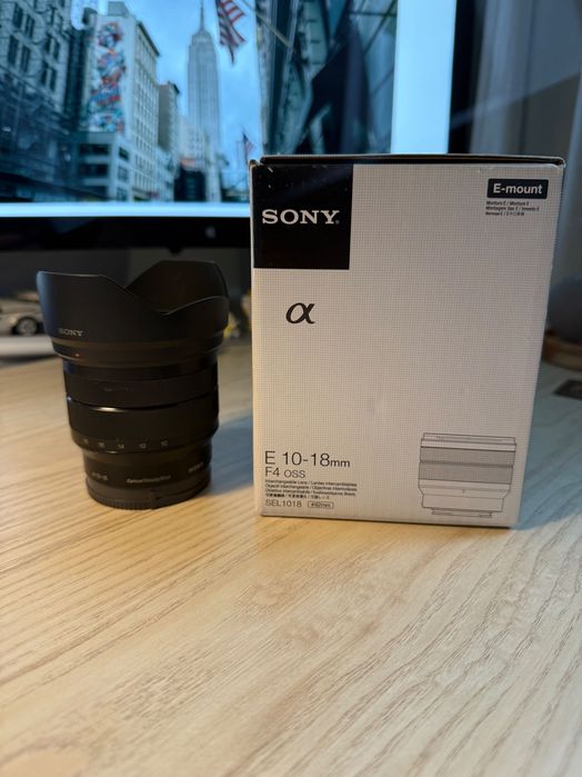 Obiektyw Sony 10-18 f4 OSS. SEL1018. Super do wideo i architektury.