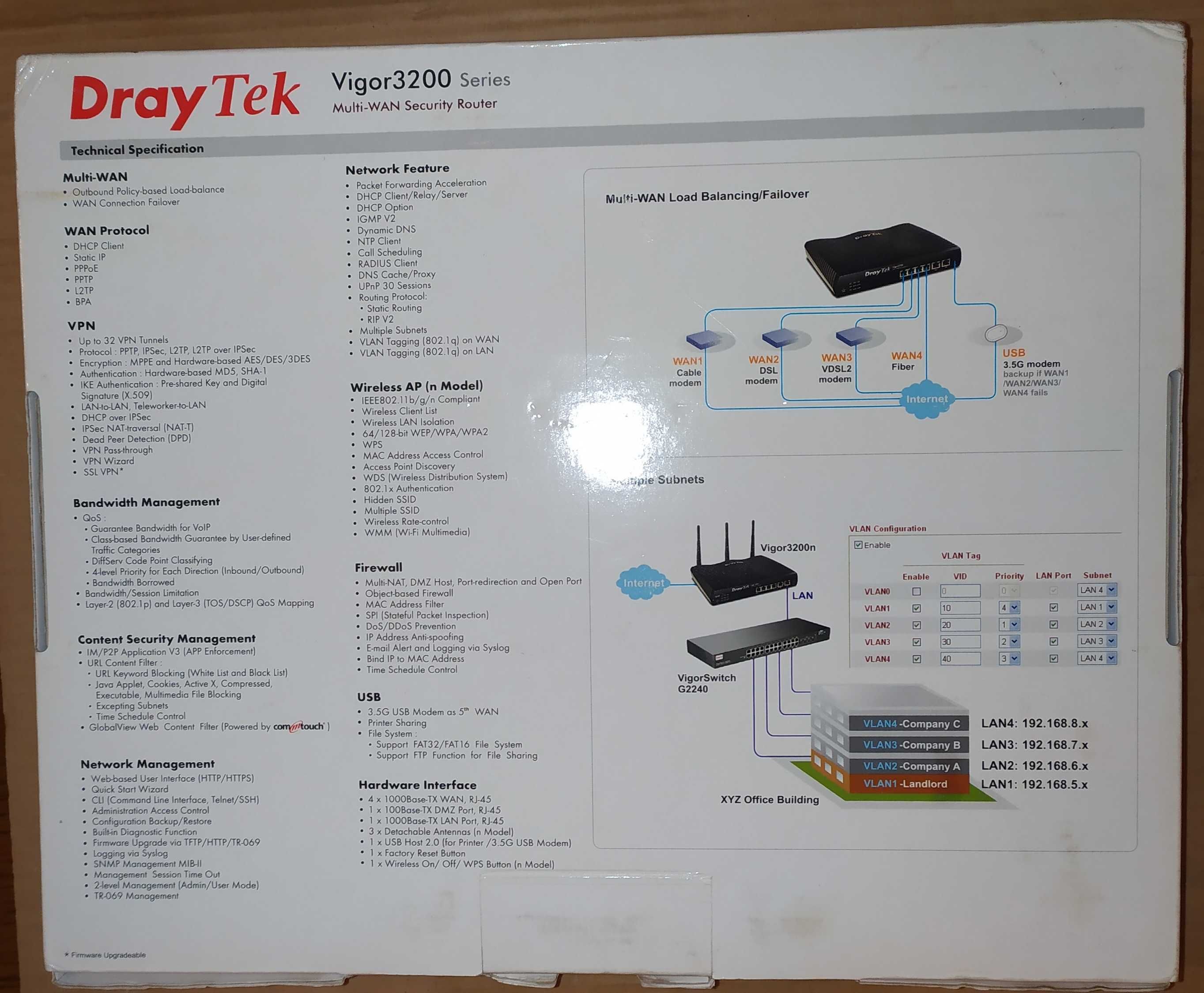 Router DrayTek Vigor 3200 4 x WAN