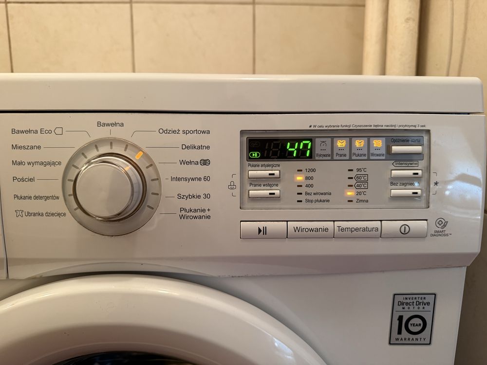 Pralka LG Inwerter 6kg bardzo cicha 56/74dBA 1200 obrotów A+++