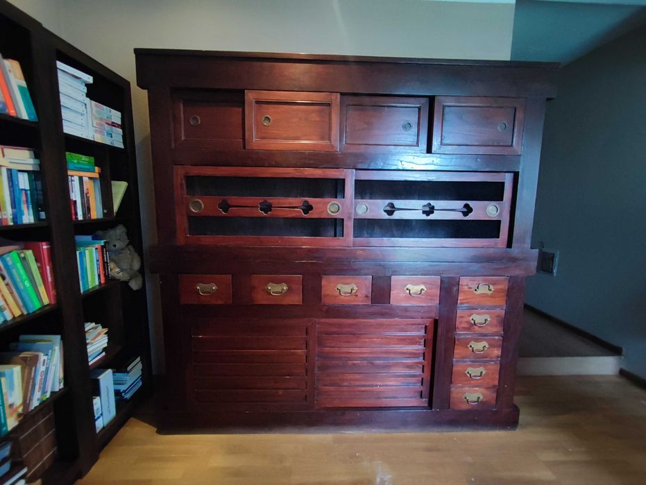 Komoda/ Regał/ Witryna Chińska Rękodzieło Palisander