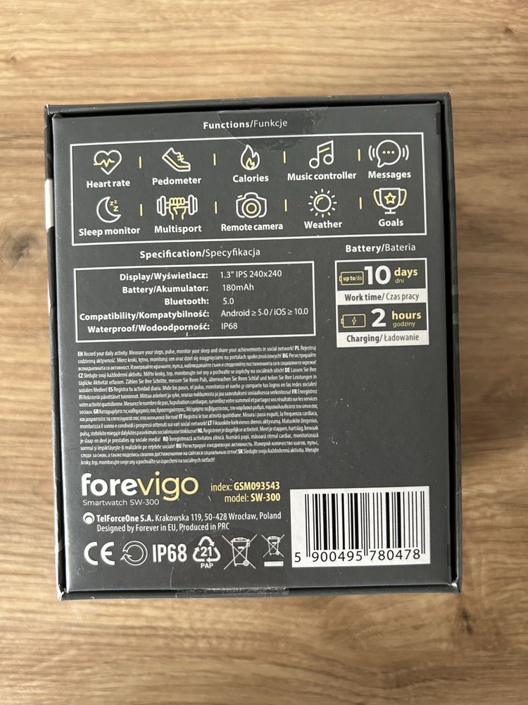 Zegarek smartwatch forevigo sw300