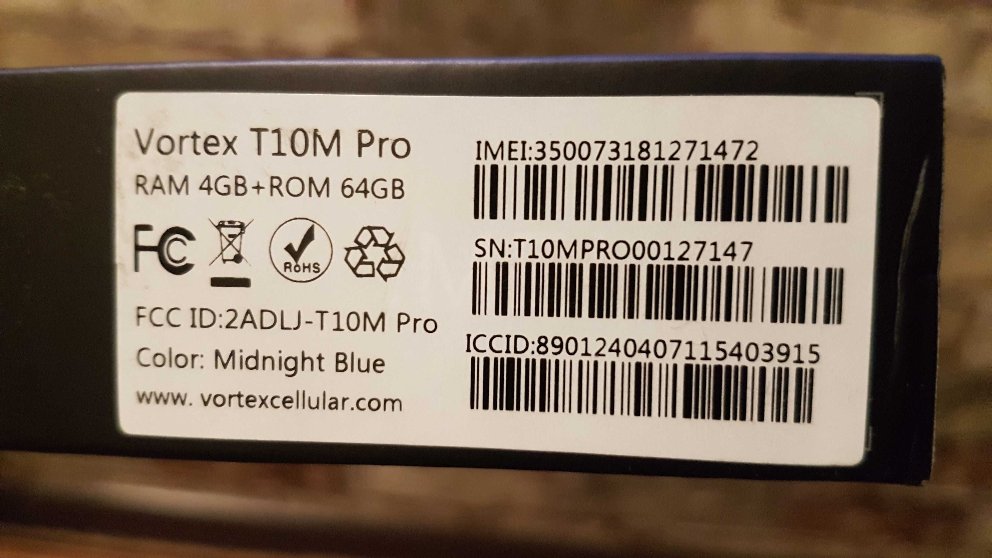 Планшет VORTEX Т10М PRO 4/64. 10,1".GSM. USA. Новий.+ чохол силікон