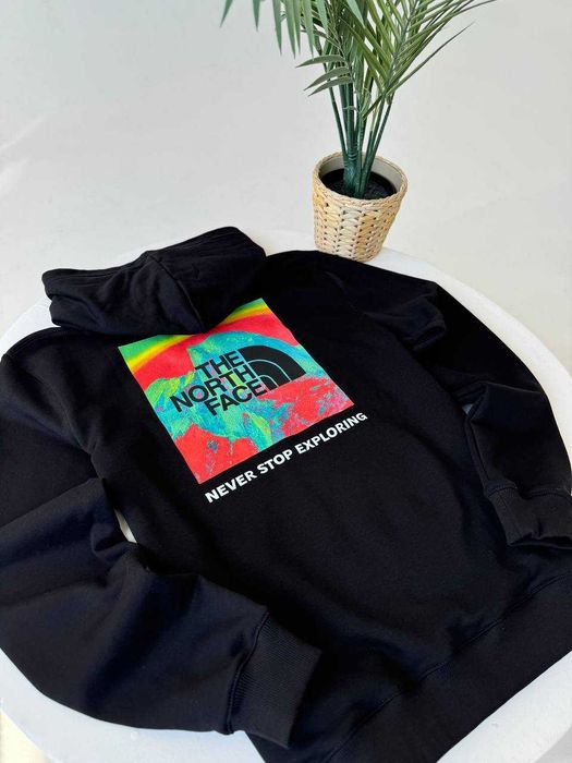 Худі тепле чоловіче The North Face Зимова стильна кофта ТНФ на флісі,