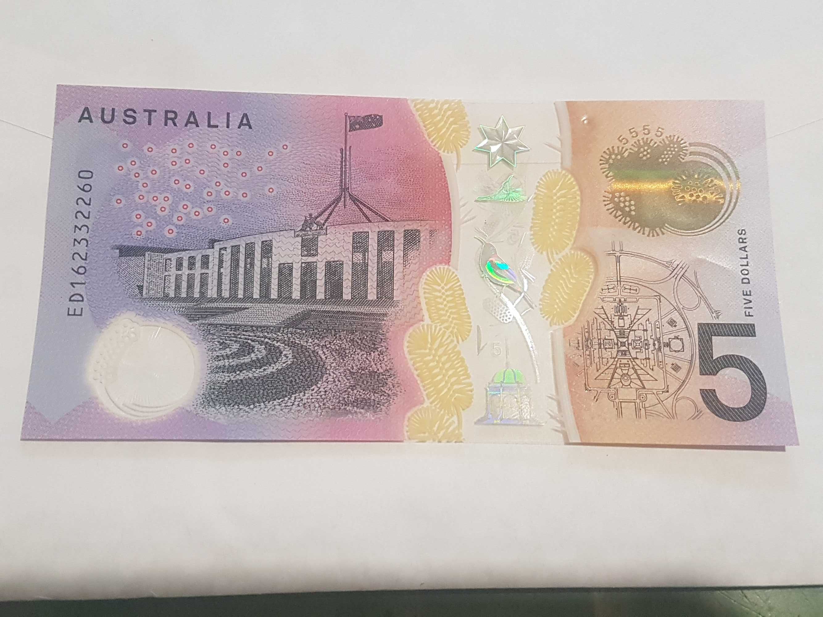 Nota 5 Dollars Austrália