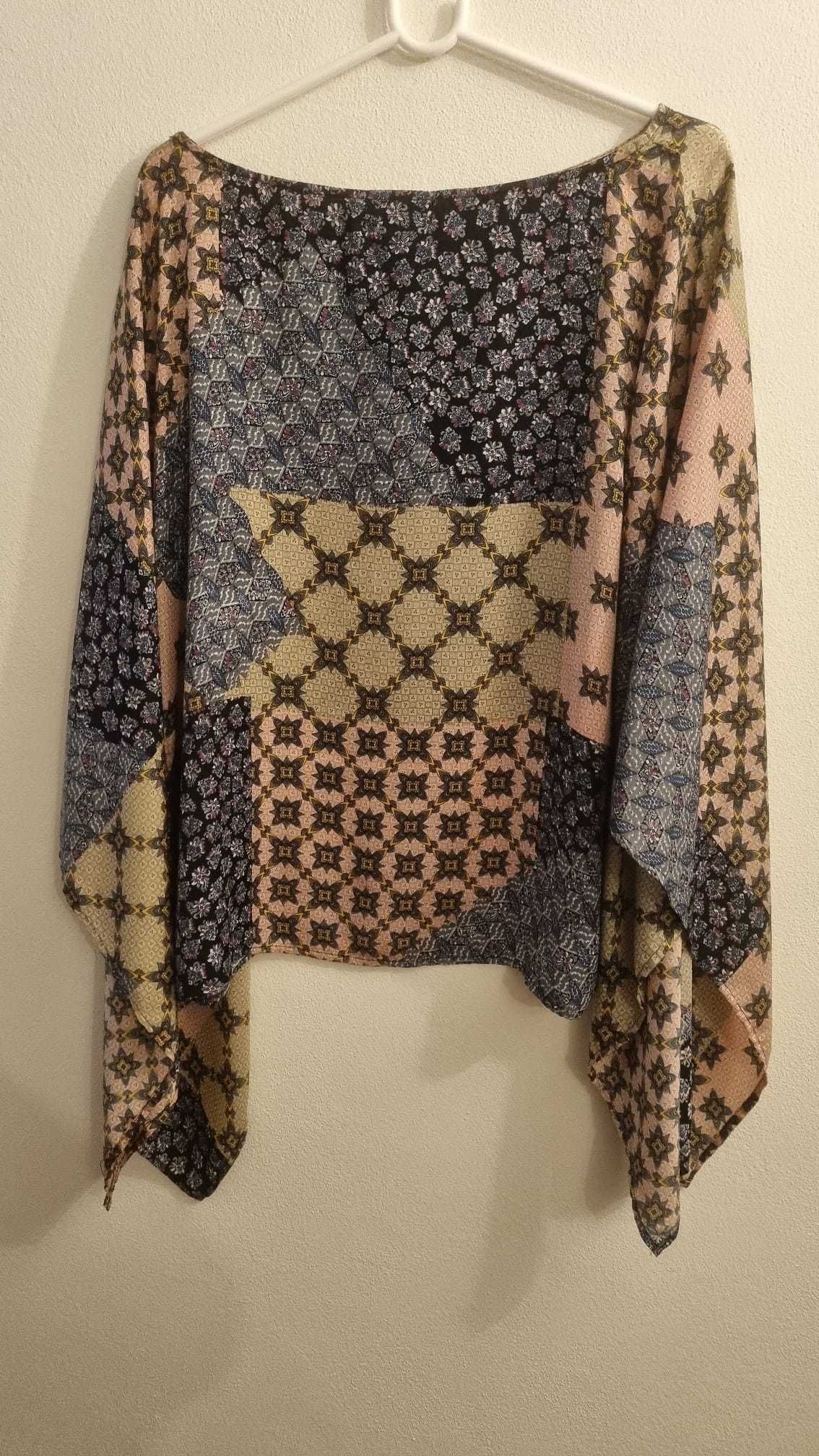 Poncho Natura como novo