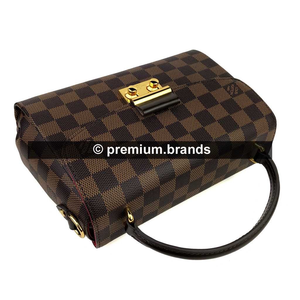 Torebka Louis Vuitton Croisette canvas Damier Ebene/skóra naturalna