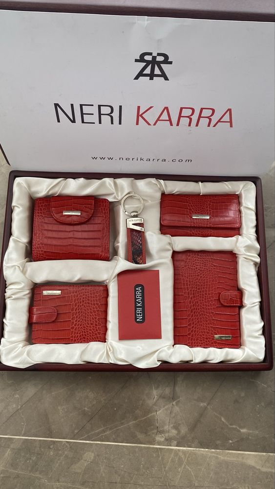 Подарочный женский, мужской набор Neri Karra из натуральной кожи