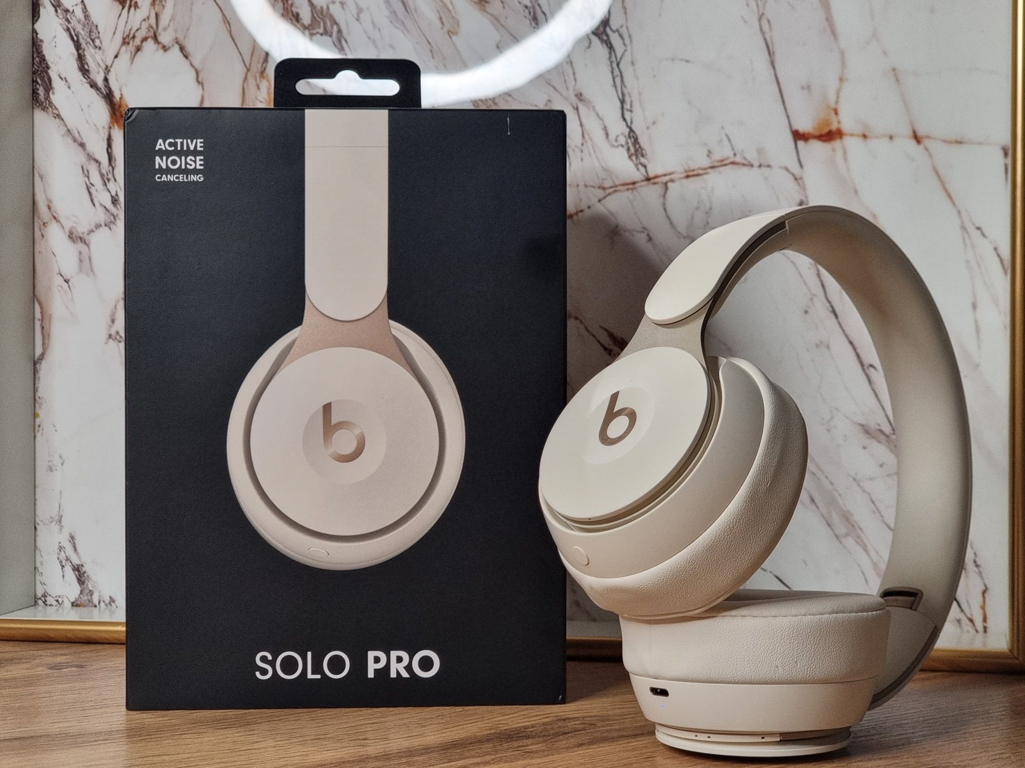 Słuchawki Beats Solo Pro Wireless bezprzewodowe gold white