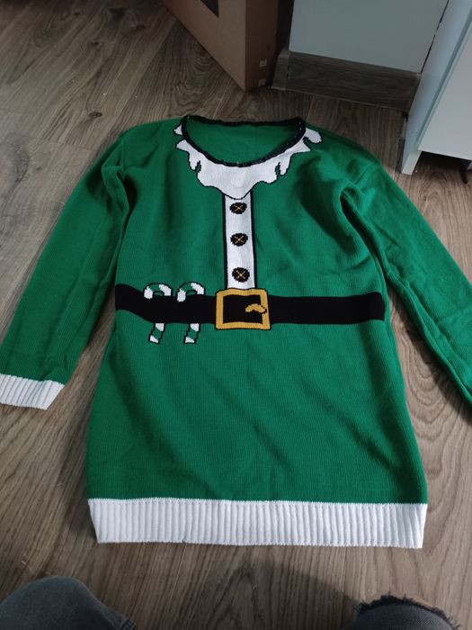 Sweter świąteczny pomoc Mikołaja kobieta