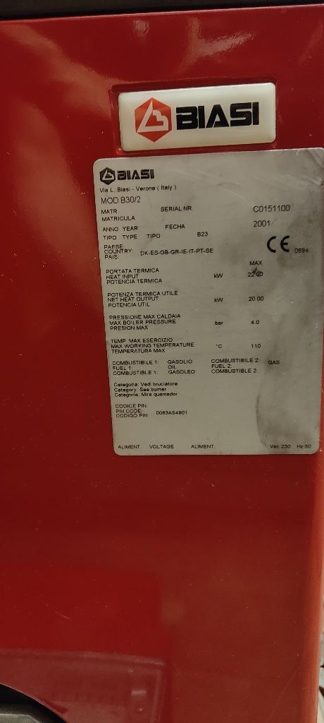 Piec olejowy żeliwny z palnikiem