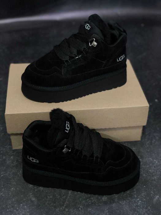 Черные зимние кроссовки UGG Lowmel на меху по супер цене
