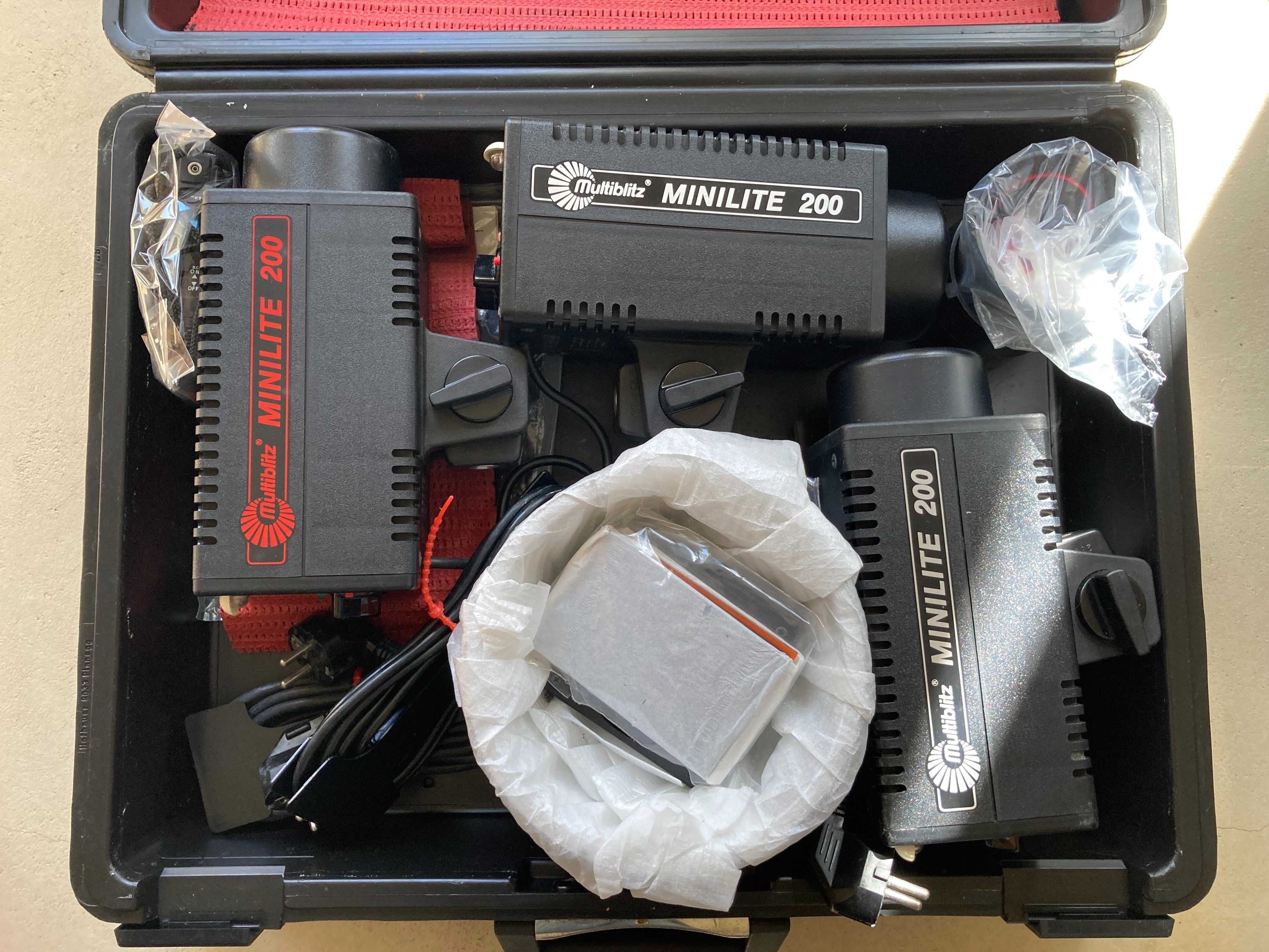 MULTIBLITZ Minilite 200 kit luzes completo.
