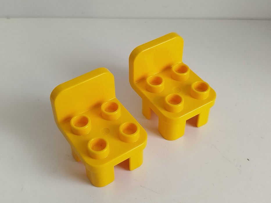 Klocki Lego Duplo - żółte krzesło z oparciem