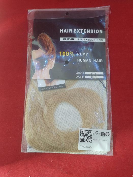 pasemka z prawdziwych włosów doczepiane jasny blond 50cm klasa 7a