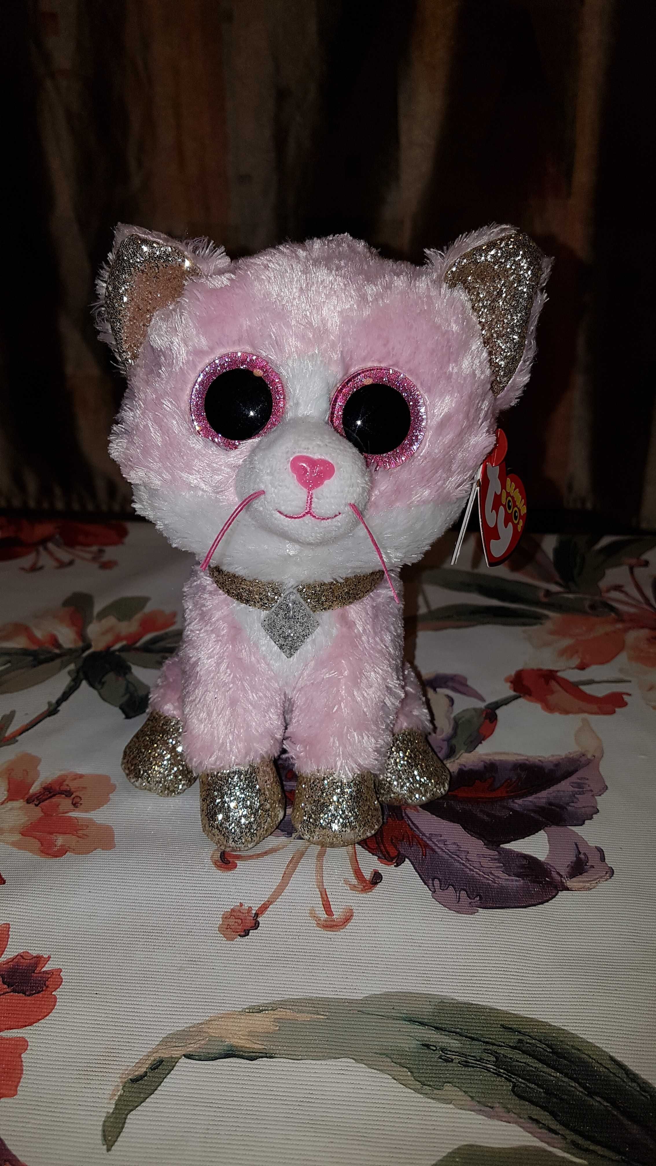 TY Beanie Boos кошка, котенок с ошейником FIONA 15 см